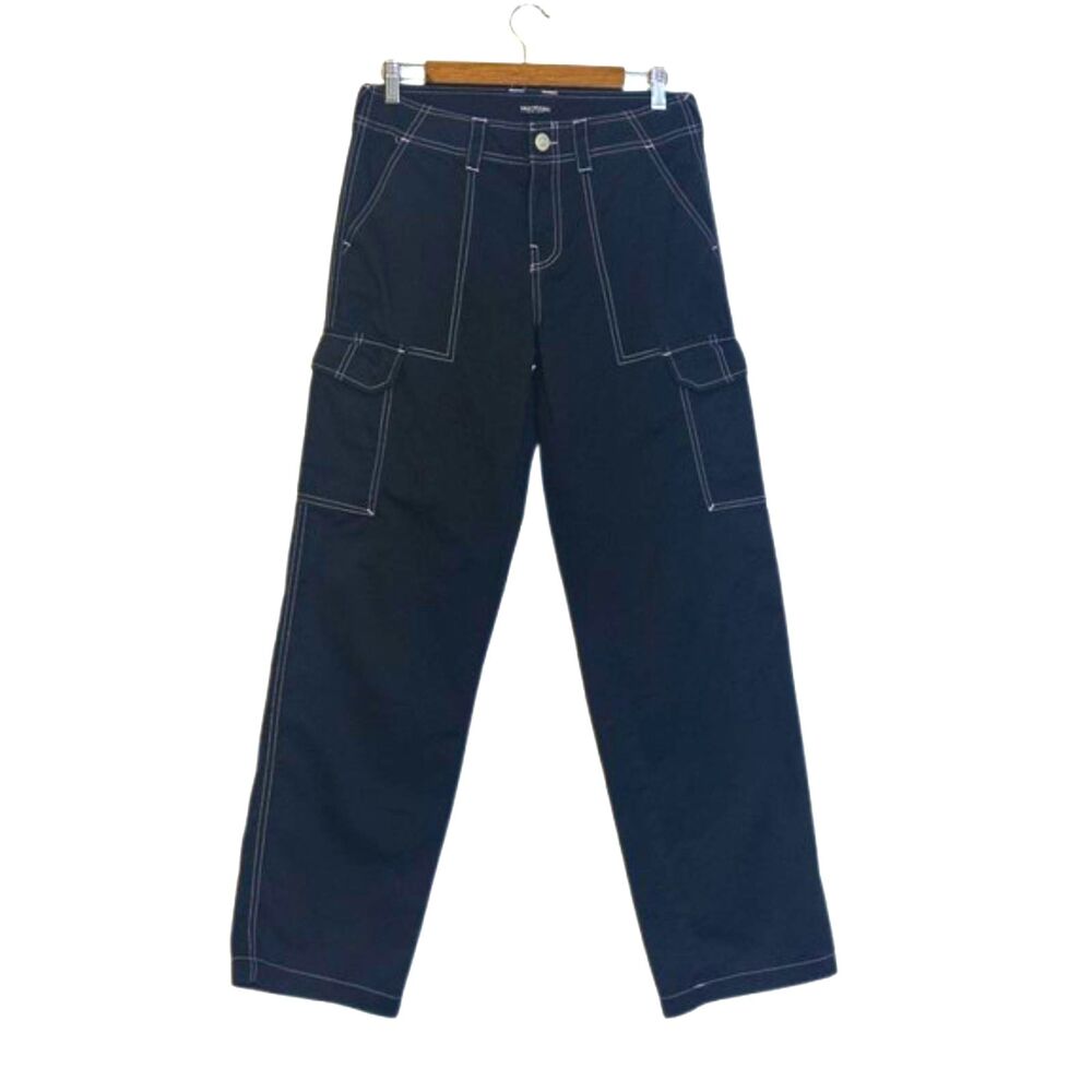 True Religion Military Cargo Pants Size 27 Purple Stitching Utility Baggy Skater